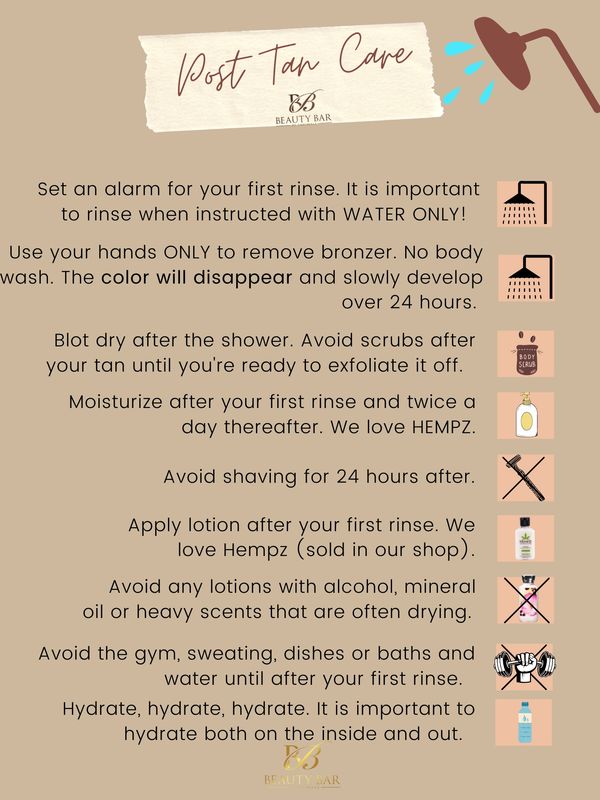 Tan Prep & Post Care